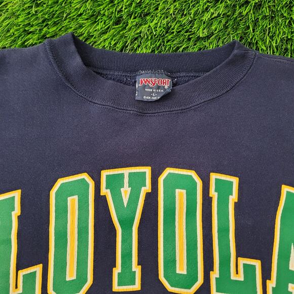 Vintage 90s Loyola College Sweatshirt Womens Large 21x15 Cropped USA - Picture 15 of 16